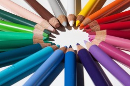 Craft materials and dressing up clothes for expressive arts and design